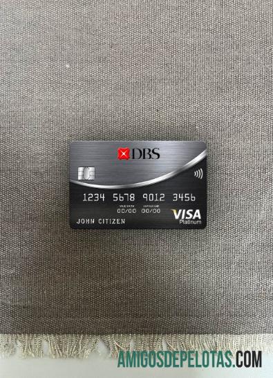 Tailândia DBS Bank Platinum Visa Cartão Photolook Front exemplo real